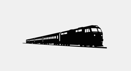 Black Silhouette of a Train. © elfatih