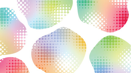 網点　カラフル　抽象的　模様　背景