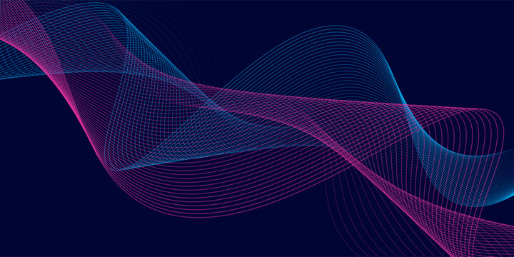 Abstract background design with diagonal blue and pink or purple line pattern. Vector horizontal format for digital luxury business banner, contemporary cover, luxury premium.