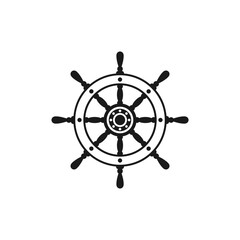 Obraz premium ship steering wheel icon vector