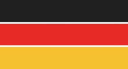 Obraz premium Vibrant German flag waving in the wind with black, red, and yellow stripes