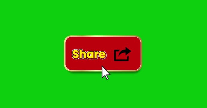 Red Button Mouse Clicking Animation Chroma Key
