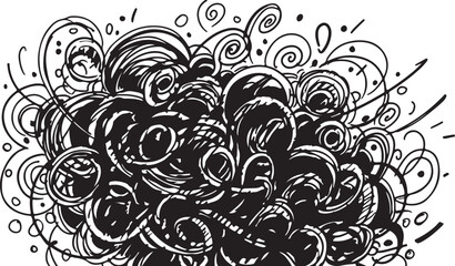Abstract Swirl Pattern in Dynamic Black and White with Vibrant Texture for Graphic Design