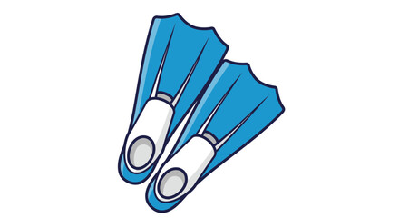 Blue Flippers for Swimming and Diving © Sifaul