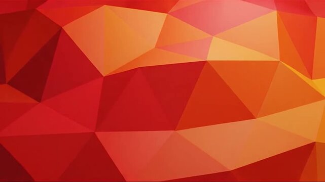 Abstract red and orange low poly background with geometric shapes.