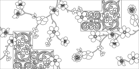 black and white pattern and wall decor punch
