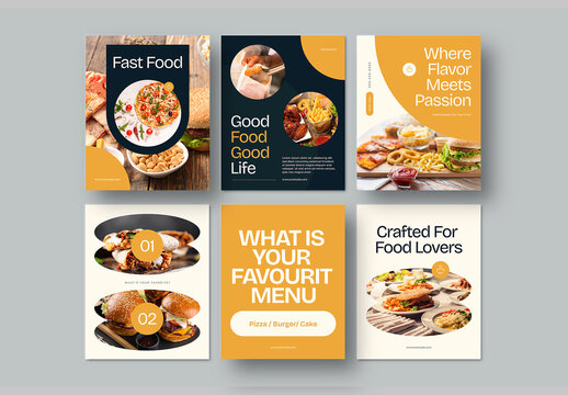 Food Social Media Post Template Set