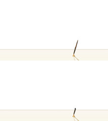 背景が透過された受付カウンター