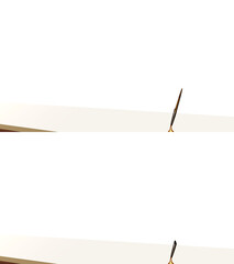 背景が透過された受付カウンター