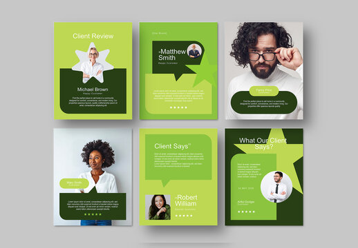 Customer Review Social Media Post Layouts