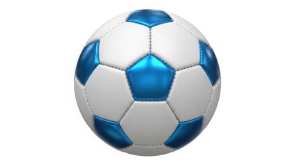 Fototapeta premium Blue and white soccer ball