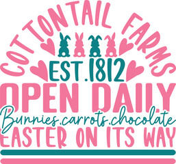 Cottontail Farms Est.1812 Open Daily Bunnies.carrots.chocolate Easter On Its Way