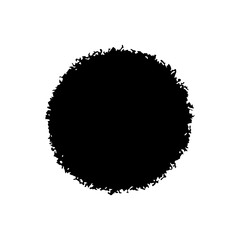 背景に使えるラフな円形スタンプ枠