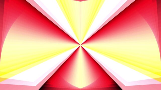 Animation Looping Abstract Red Radial Burst With Sunburst Light Rays And Geometric Star Center