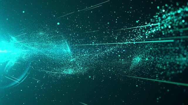 Streaming Digital Particles Forming Futuristic Global Data Network