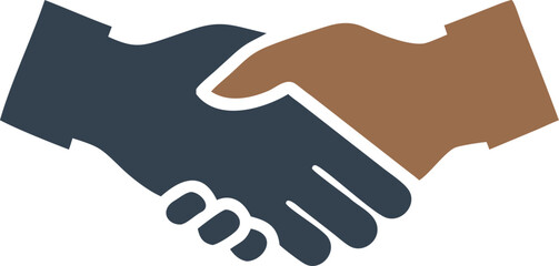 Obraz premium A graphic illustration depicts two hands firmly shaking in agreement high quality professional