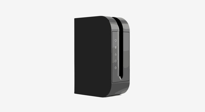 Black Xbox One Console Side View.