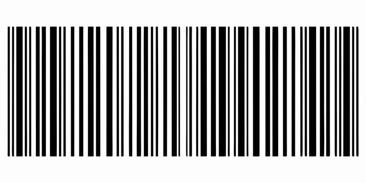 standard barcode black and white product label vector design 