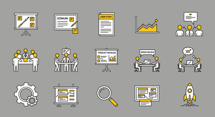 Collection of Business Icons and Graphics.