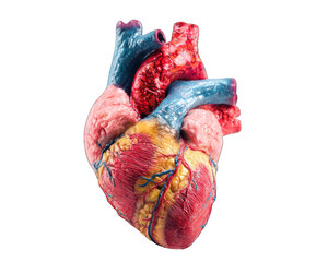 Human heart anatomy on transparent