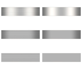 金属製の銀色のプレート4種類