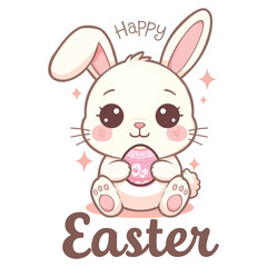 Happy Easter, wish card, and T-shirt design. 