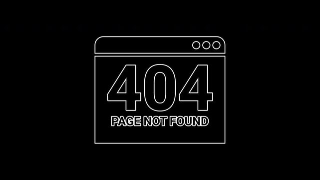 Error 404 message in white background perfect for website design to inform users of broken links.