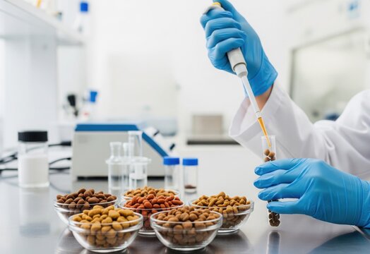 Laboratory quality control testing of dry pet food samples