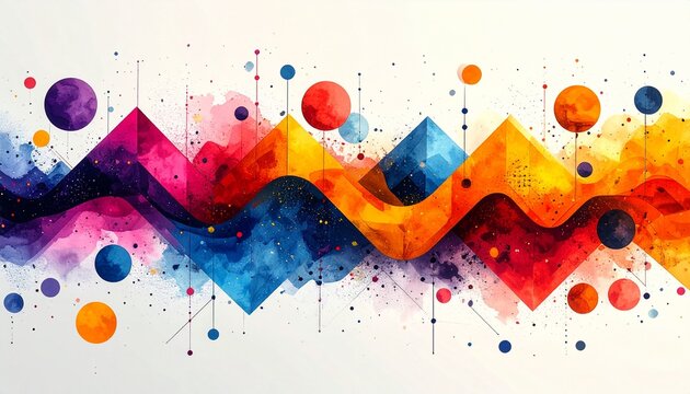 Vibrant Abstract Watercolor Design for Creativity Innovation and Modern Art Concepts.