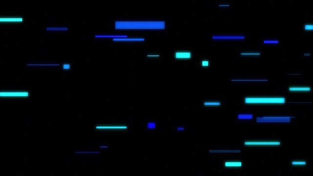 Abstract digital data glitch lines moving horizontally on dark background creating a tech futuristic loop