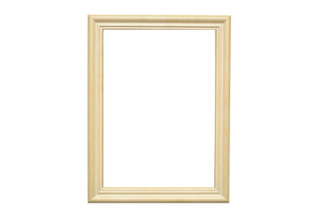 Picture wooden frame isolated on the white background