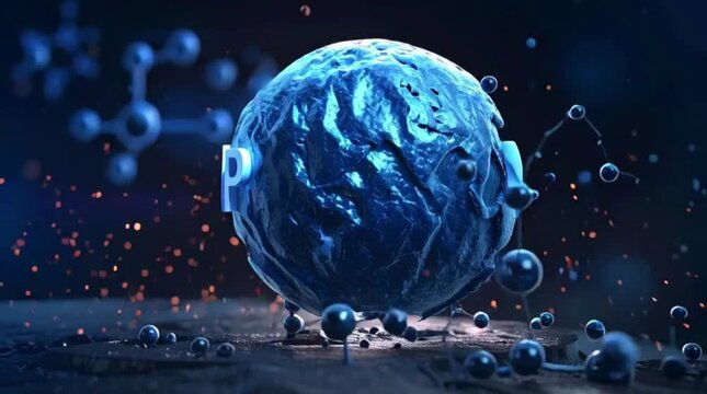 Glowing ATP Molecule High Energy Bonds Visualized