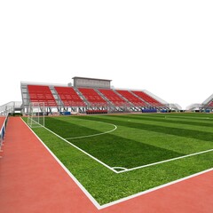 Obraz premium 3d render of outdoor futsal arena