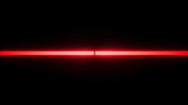 Two horizontal red glowing bars, separated by a dark space, against a black background