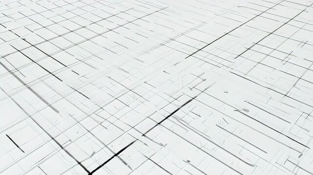 White grid pattern with subtle undulations, receding into a blurred horizon