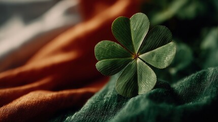 Obraz premium Clover and the flag of Ireland St. Patrick's Day, green holiday, quatrefoil, leprechaun with gold in a pot, Irish annual holiday, color green. Irish tradition and celebration concept. High quality