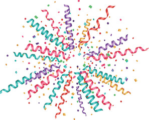 Fototapeta premium Vibrant multicolored abstract fractal artwork with squiggly lines and dots