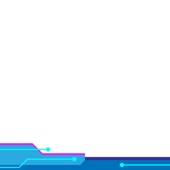 Obraz premium Futuristic Footer