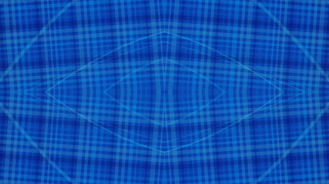 Blue Plaid Pattern Animation Video Background.