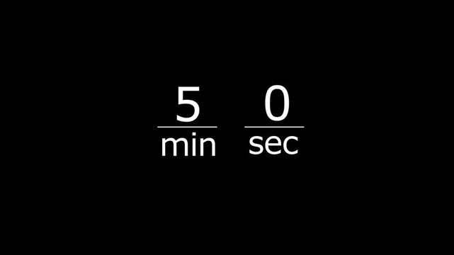 Counting 15-minute timer animation background. Countdown timer clock icon 4k video.