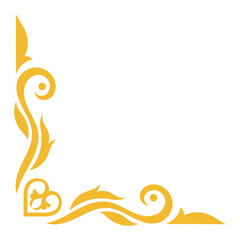 Elegant Golden Corner Ornament