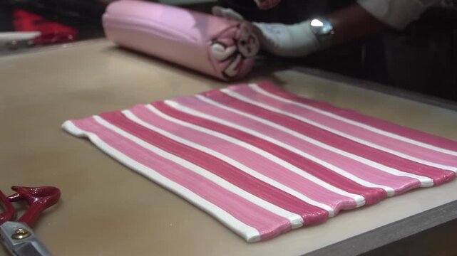 Making custom made candy in slow motion