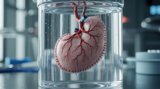 Genetically modified kidney macro vascular network xenotransplantation detail