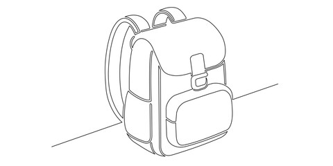 backpack line art