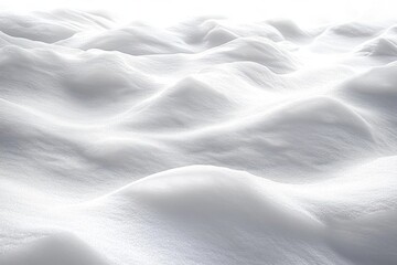 Fototapeta premium soft undulating snow drifts with fine powder texture and gentle light, a calm serene winter scene evoking tranquility and stillness
