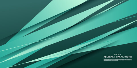 Luxury green gradient abstract background with shadows and lines. Simple abstract background for banners, brochures, presentation designs, and business cards. Vector Eps10
