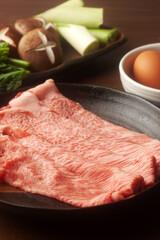 黒毛和牛のすき焼き