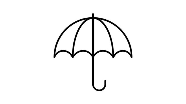 Umbrella icon opening and closing animation