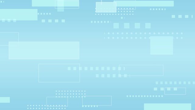 シンプルな横移動する水色の幾何学模様のループ背景動画  / A simple, horizontally moving, light blue, geometric pattern loop background video
