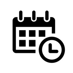 Obraz premium Calendar vector icon. Daily planner illustration sign. Schedule symbol. Date web icon.